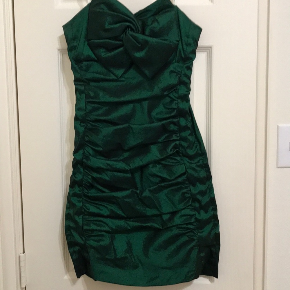Green cocktail dress